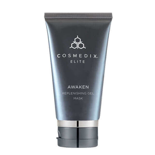 A tube of Awaken, it is a Replenishing Gel Mask with moisture-locking ingredients that gently exfoliate dry skin and help protect your complexion against environmental stressors