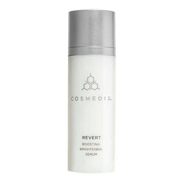a bottle of of Revert it is a Boosting Brightening Serum that helps to reduce the appearance of age spots and skin blotches